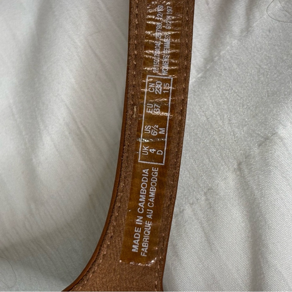 Women's Clarks Ada Mist Tan Metallic Combi Leather Sandal -size 6.5 - Picture 10 of 11